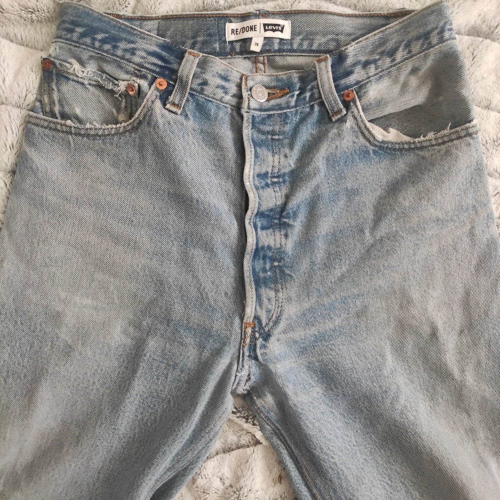 re/done cuffed straight jeans